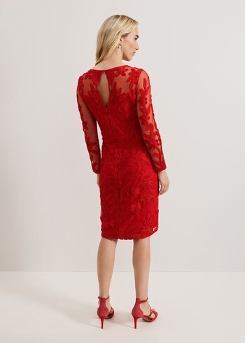 Phase Eight Navida Dress Red Canada | MCNDKX-681